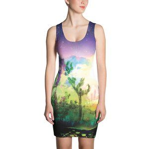 Joshua Tree Cactus Sleeveless Bodycon Dress, Etsy